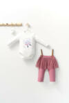 Tongs baby Set 2 piese cu body si pantalonasi cu tulle pentru fetite Monster, Tongs baby, Roz (tgs_4412_6)
