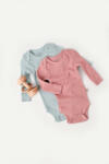 BabyCosy Set 2 body-uri cu maneca lunga bebe unisex din bumbac organic si modal - Mint/Rose, Baby Cosy (BC-CSYM11308-18)