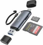  Adapter: Tech- Protect Ultraboost - kártyaolvasó USB / Type-C (USB-C) / SD / MicroSD portokkal