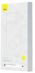 Apple iPhone 14 Pro Max, Kijelzővédő, ütésálló fólia (az íves részre NEM hajlik rá! ), Tempered Glass (edzett üveg), Full Glue, Baseus Crystal, Clear, 2 db / csomag
