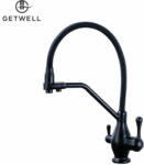 Getwell Pelikan-SP, két karos, 3 utas, kihúzható zuhanyfejes Konyhai Csap Víztisztítókhoz Fekete színben (GW240B)