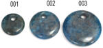  Pandantiv din Apatit Albastru Mineral Natural Disc 28-50 x 7-11 mm - 1 Buc