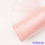  Organza szegett 12cm x 8, 2m - Púder Rózsaszín