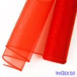  Organza szegett 20cm x 8, 2m - Piros