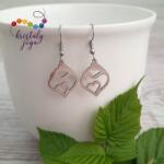 Kristály Jóga Shop Nemesacél babás szív fülbevaló