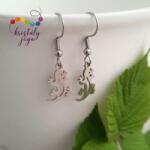 Kristály Jóga Shop Nemesacél gekkó fülbevaló