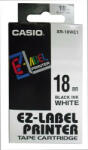 Casio Feliratozógép szalag, 18 mm x 8 m, CASIO, fehér-fekete (GCIR-18WE1) - bestoffice