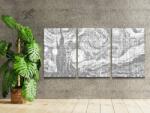  PontPöttyöző - Csillagos éj (3 db-os készlet) Méret: 40x60cm (3db), Keretezés: Keret nélkül (csak a vászon), Szín: Zöld