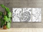  PontPöttyöző - Tengeri teknős (3 db-os készlet) Méret: 40x60cm (3db), Keretezés: Keret nélkül (csak a vászon), Szín: Kék