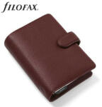 FILOFAX Kalendárium, gyűrűs, betétlapokkal, personal méret, FILOFAX Norfolk, bordó (NFX022671) (FX-022671)