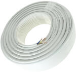  Cablu flexibil de tip MYYM, 3 fire litate cu diametrul de 0.75mm2 din Cupru, Rola 100m, Alb, CU-MYYM3X0.75 (CU-MYYM3X0.75)