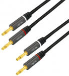 LogiLink CABLU audio LOGILINK stereo 2 x 2.5 mm jack T/T 3m conectori auriti negru and CA1210 and (CA1210)
