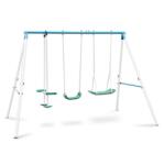 KLARFIT Olav, albastru, leagăn de grădină pentru copii, cadru din oțel (SW1-Swing-3-BL) (SW1-Swing-3-BL) - electronic-star Leagan