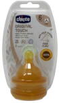 Chicco tetina latex anti-colic cu gat larg Original Touch, Y hrana groasa 6m+, 2 buc