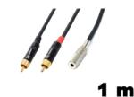 PD CONNEX GX25-1 sztereo jelkábel (3, 5 mm Jack mama - 2x RCA) - (1 m) (3498)