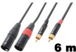 PD CONNEX CX66-6 sztereo jelkábel (2x XLR papa - 2x RCA) - (6 m) (176686)