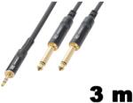 PD CONNEX CX86-3 sztereo jelkábel (3, 5 mm Jack - 2×6, 3 mm Jack) - (3 m) (177133)