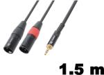PD CONNEX CX70-1, 5 sztereo jelkábel (3, 5 mm Jack - 2x XLR papa) - (1, 5 m) (176020)