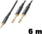 PD CONNEX CX86-6 sztereo jelkábel (3, 5 mm Jack - 2×6, 3 mm Jack) - (6 m) (177136)