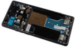 Motorola Edge 40 Pro Előlap Keret+LCD Kijelző+Érintőpanel, Fekete (5D68C22010) Service Pack
