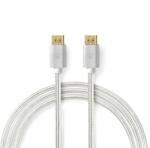 Nedis Cablu Displayport 8K60Hz/4K240Hz 2m brodat Silver, Nedis CCTB37014AL20 (CCTB37014AL20)