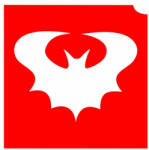 KiviArt 4x4cm Csillámtetoválás sablon 03 denevér