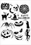 Mk Kreatív Festő sablon, stencil - Halloween minták A4
