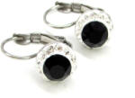APHRODITÉ kapcsos fülbevaló - 8 mm (jet fekete-crystal) (223062725)