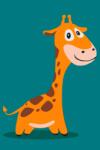 Festés számok szerint - Kis zsiráf Méret: 20x30cm, Keretezés: Keret nélkül (csak a vászon)