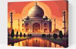  Festés számok szerint - Meseszép Taj Mahal Méret: 30x40cm, Keretezés: Keret nélkül (csak a vászon)