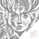  PontPöttyöző - Állatvédő Méret: 50x50cm, Keretezés: Keret nélkül (csak a vászon), Szín: Kék