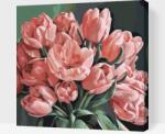  Festés számok szerint - Romantikus tulipáncsokor Méret: 50x50cm, Keretezés: Keret nélkül (csak a vászon)
