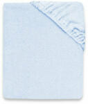 MimiNu - cearceaf cu elastic, pentru pat 160x80 cm, din terry, material certificat oeko tex standard 100, light blue Lenjerii de pat bebelusi‎, patura bebelusi