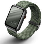 UNIQ Apple Watch 4/5/6/7/SE, okosóra szíj, zöld, fonott, 42/44/45mm, UNIQ