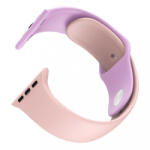 Dotfes Apple Watch okosóra szilikon szíj, 38/40mm, S/M méret, pink + lila, Dotfes S03 - bluedigital