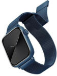 UNIQ Apple Watch 4/5/6/7/SE, okosóra szíj, fém, kék, 42/44/45mm, UNIQ