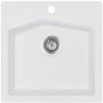 Metalac Linea 50 Metalac Xgranit Gránit Mosogatótálca - Extra mély, Egymedencés, Négyzet, Fehér (189162) - rent-xgranit