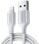 UGREEN USB Lightning Töltő/adat Ezüst 2m 6957303861637 (6957303861637)