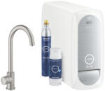 GROHE Baterie bucatarie Grohe Blue Home Mono crom periat Supersteel pipa tip C si Starter Kit (31498DC1)