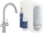GROHE Baterie bucatarie Grohe Blue Home crom periat Supersteel pipa tip C si Starter Kit (31455DC1)