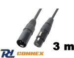 PD CONNEX CX100-3 DMX kábel (XLR mama - XLR papa) - (3 m) (177903)