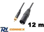 PD CONNEX CX52-12 jelkábel (RCA - XLR papa) - (12 m) (1495)