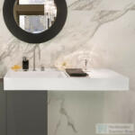 Laufen Kartell By Laufen 120x46 cm-es mosdó, jobb oldali polccal, 2 csaplyukkal, LCC Active bevonattal, fehér H813332A008151 (H813332A008151)