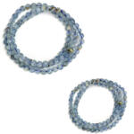  Bratara 3 Wrap Tip Mala Topaz Albastru Natural Margelr Rotunde 5-5, 9 mm - 1 Buc