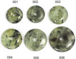  Piatra Pi din Prehnit cu Epidot Mineral Natural Donut 23-38 x 6-10 mm - 1 Buc