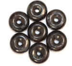  Piatra Pi din Arfvedsonit Mineral Natural Donut 19-20 x 7-8 mm - 1 Buc