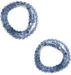  Bratara 3 Wrap Tip Mala Topaz Albastru Natural Margelr Rotunde 6x6 mm - 1 Buc