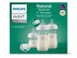 Philips Set biberoane din sticla pentru nou-nascuti Natural Response, Philips Avent