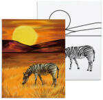 Számfestő Zebra a szavannában - előrerajzolt élményfestő készlet (elmenyfesto077)