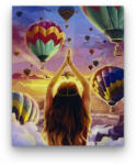 Számfestő Kilátás a hőlégballonokra - előszínezett számfestő készlet (30x40cm) (R43115-129-6)